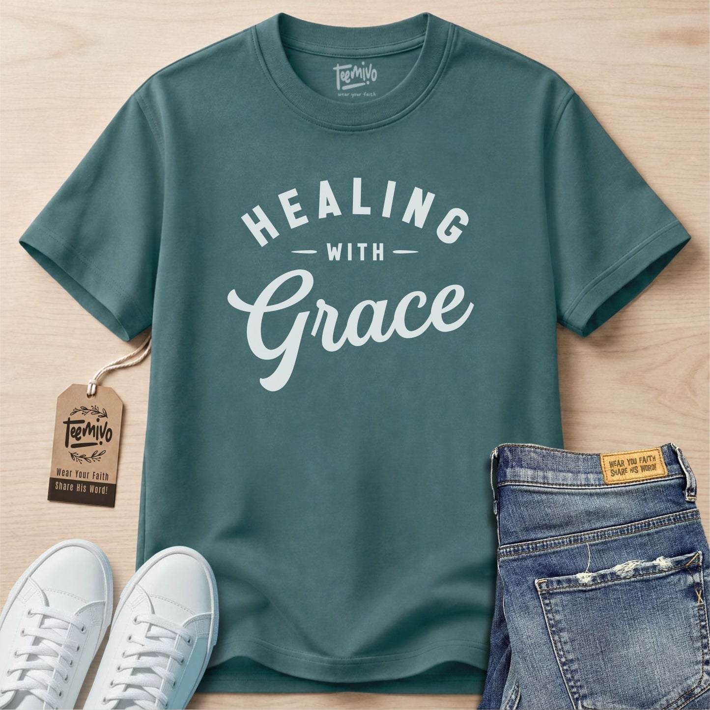 Healing with grace | Faith in Work | Nurse T-shirt
