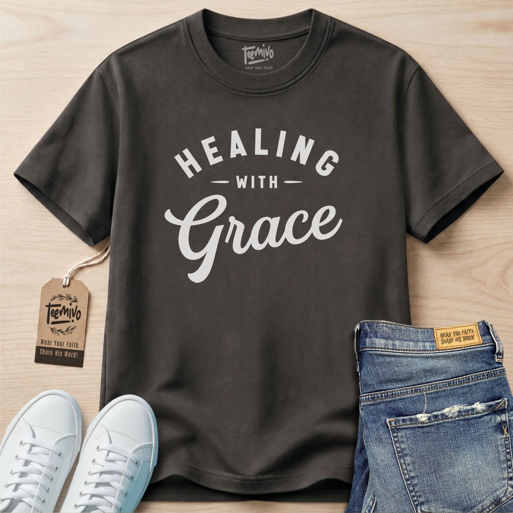 Healing with grace | Faith in Work | Nurse T-shirt