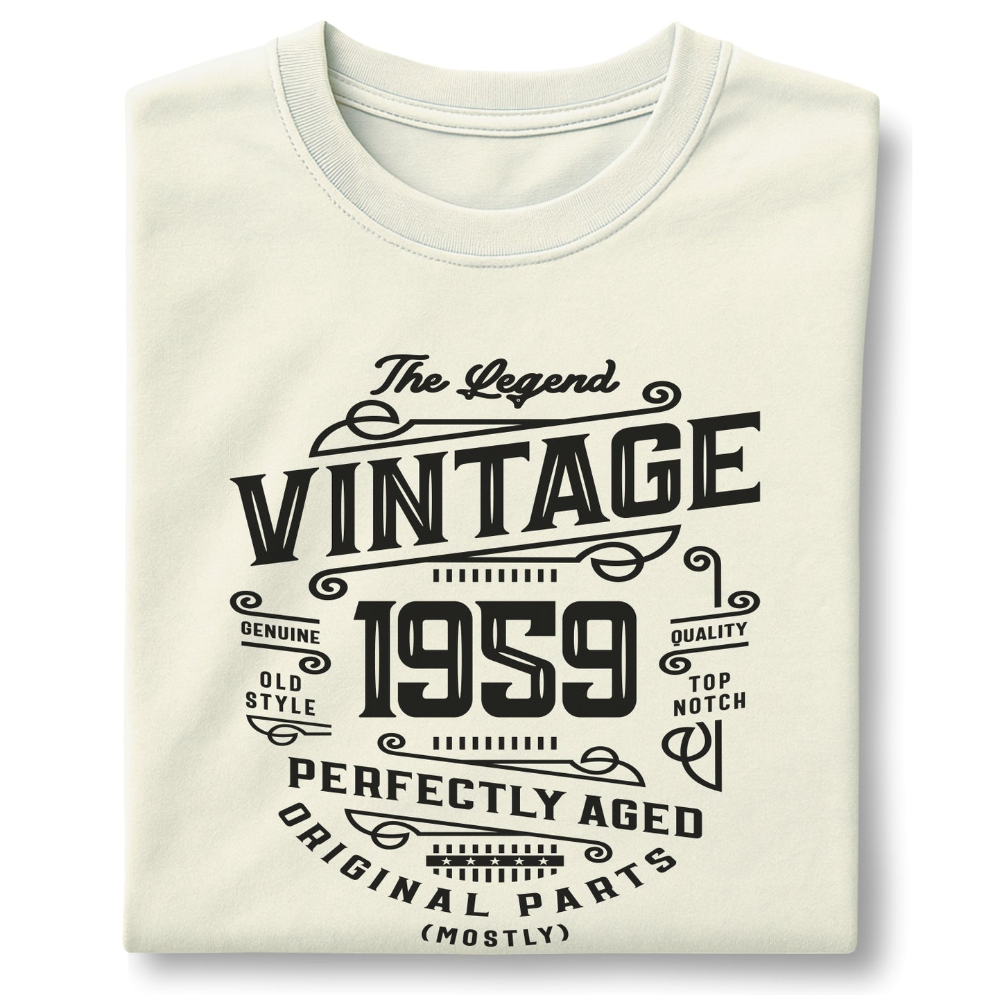 Vintage 1959 Perfectly Aged - Customizable Unisex garment-dyed heavyweight t-shirt