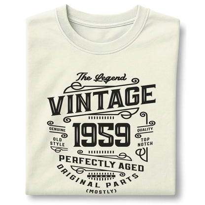 Vintage 1959 Perfectly Aged - Customizable Unisex garment-dyed heavyweight t-shirt