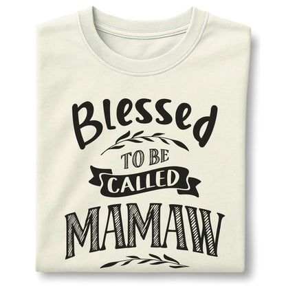 Blessed To Be Called Mamaw customizable Unisex garment-dyed heavyweight t-shirt