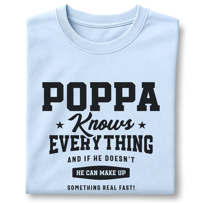 Poppa Knows Everything (Almost) – Customizable Unisex garment-dyed heavyweight t-shirt