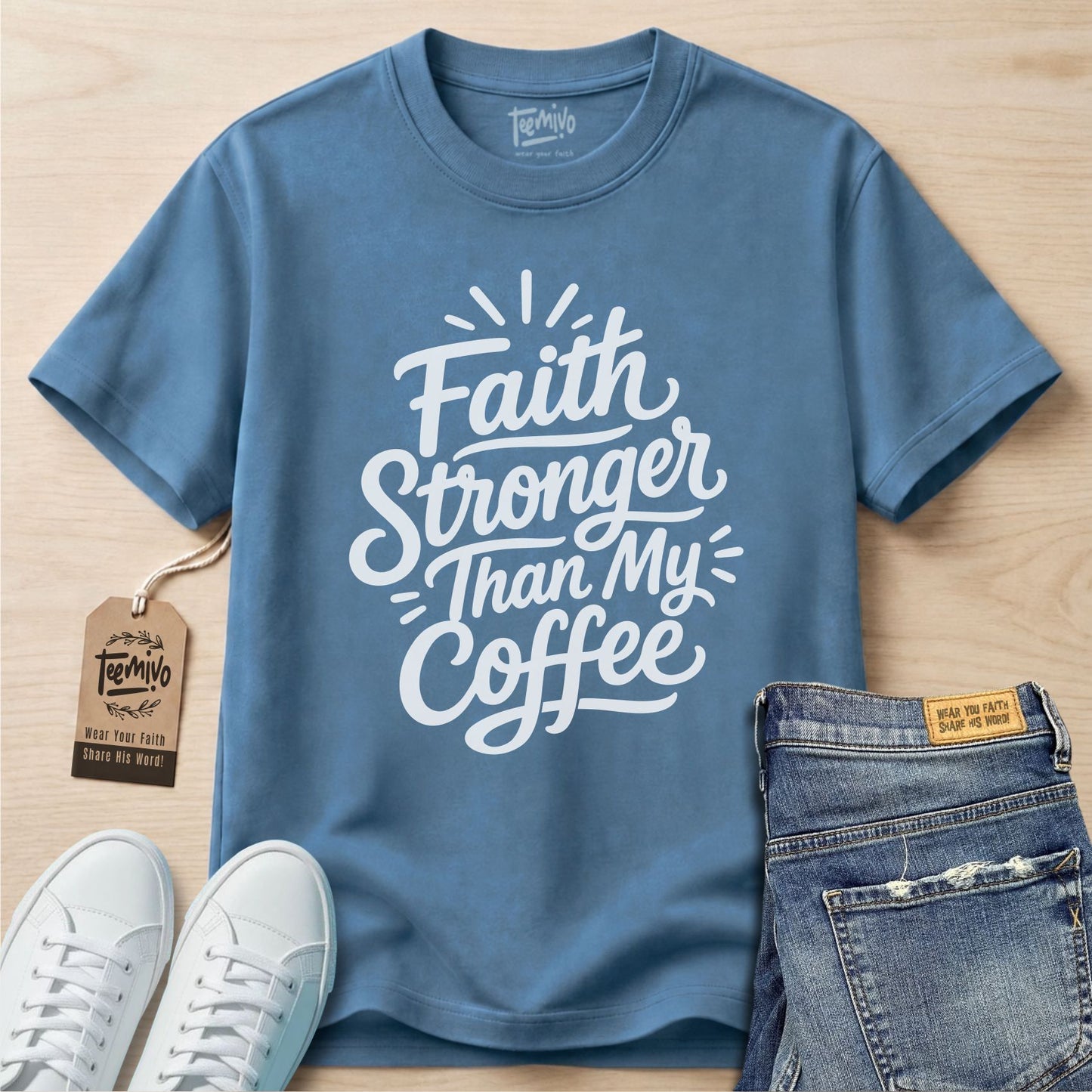 Faith Stronger Than My Coffee T-Shirt