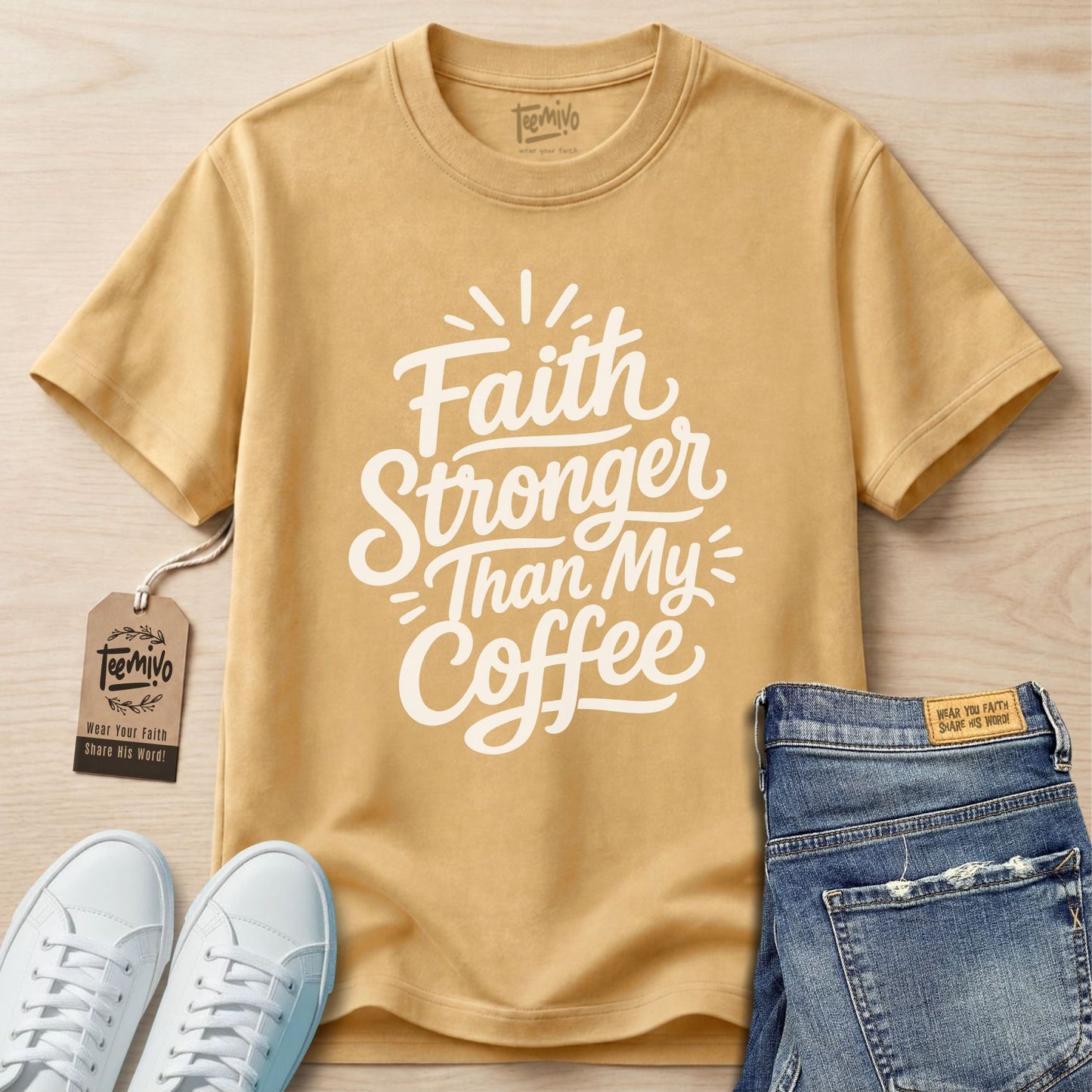 Faith Stronger Than My Coffee T-Shirt