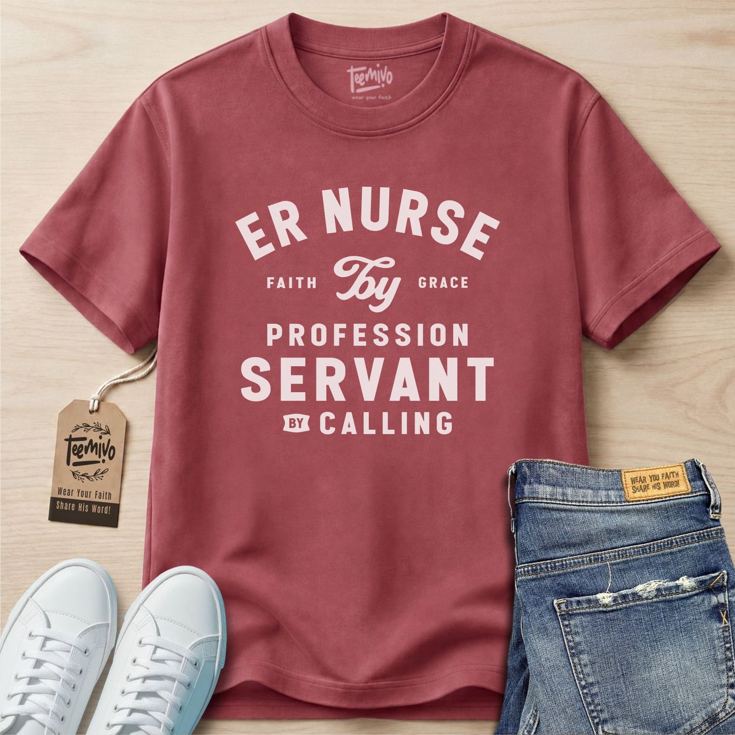 ER Nurse by profession servant by calling | Faith in Work | Nurse T-shirt