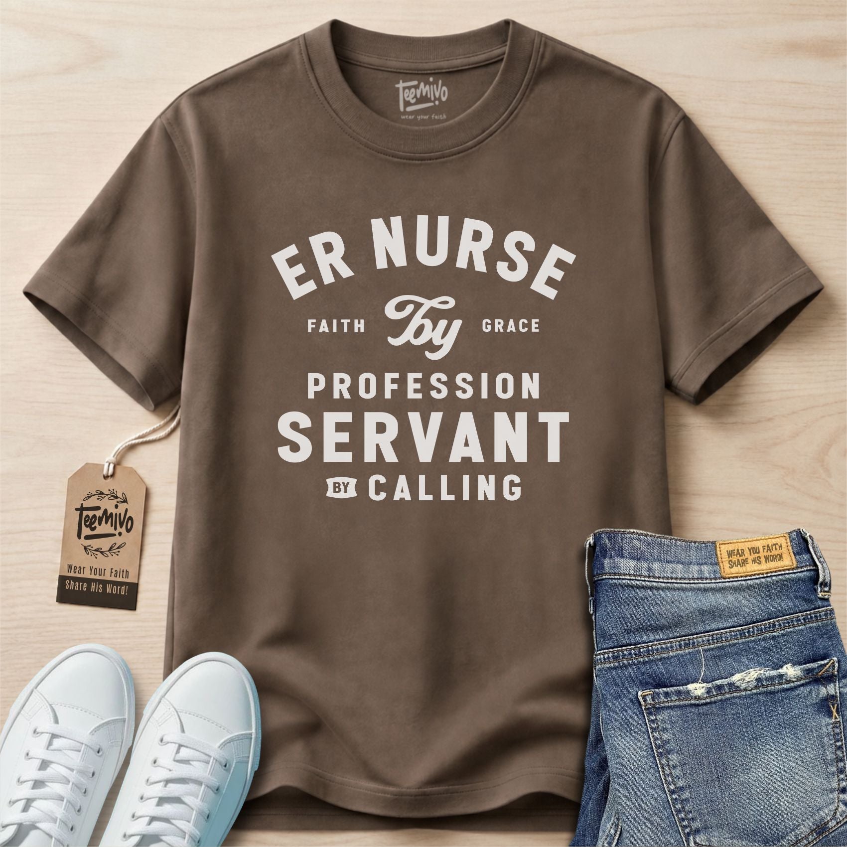 ER Nurse by profession servant by calling | Faith in Work | Nurse T-shirt