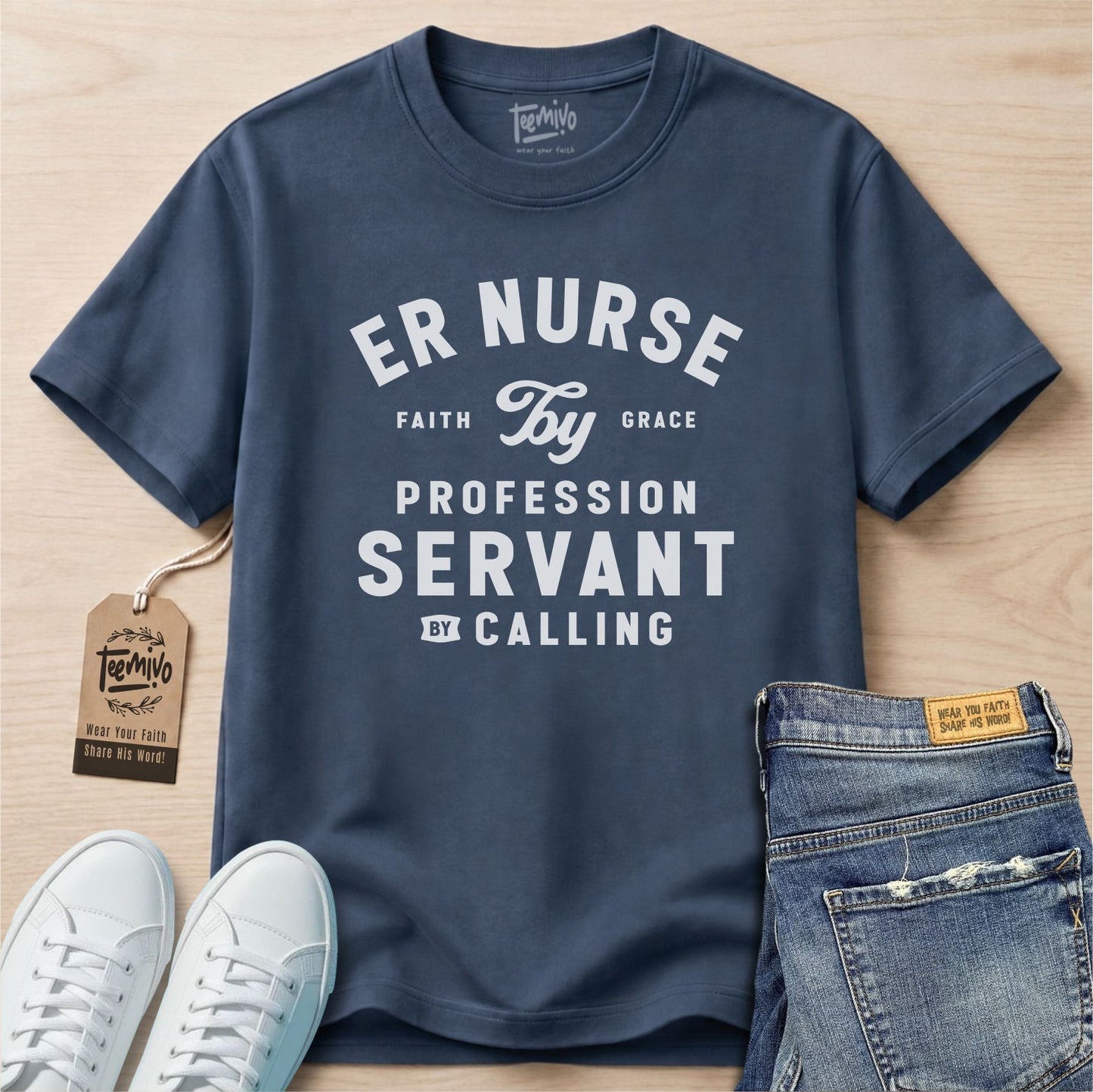 ER Nurse by profession servant by calling | Faith in Work | Nurse T-shirt