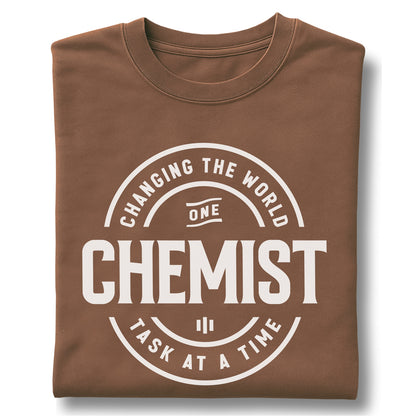 Changing the World One Chemist Task at a Time - Customizable unisex garment-dyed heavyweight t-shirt