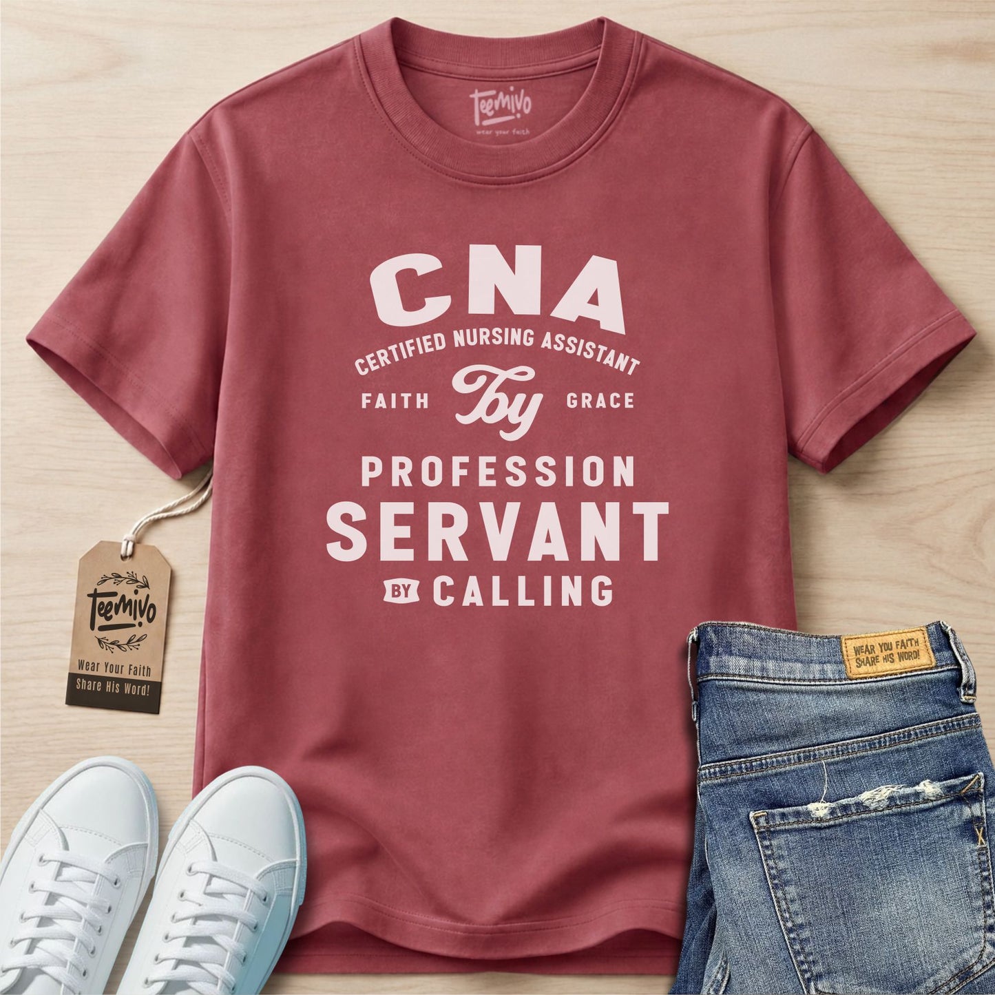 CNA by profession Servant by Calling | Faith in Work | Nurse T-shirt