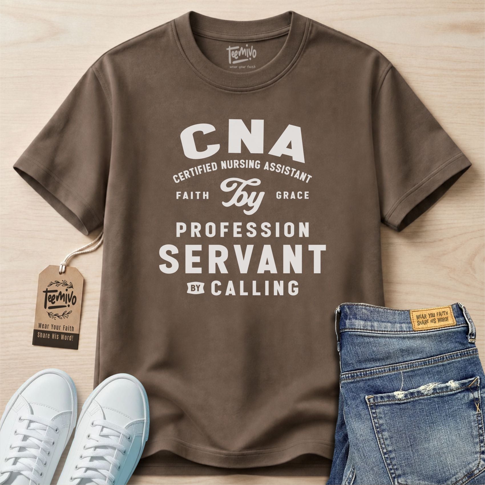 CNA by profession Servant by Calling | Faith in Work | Nurse T-shirt