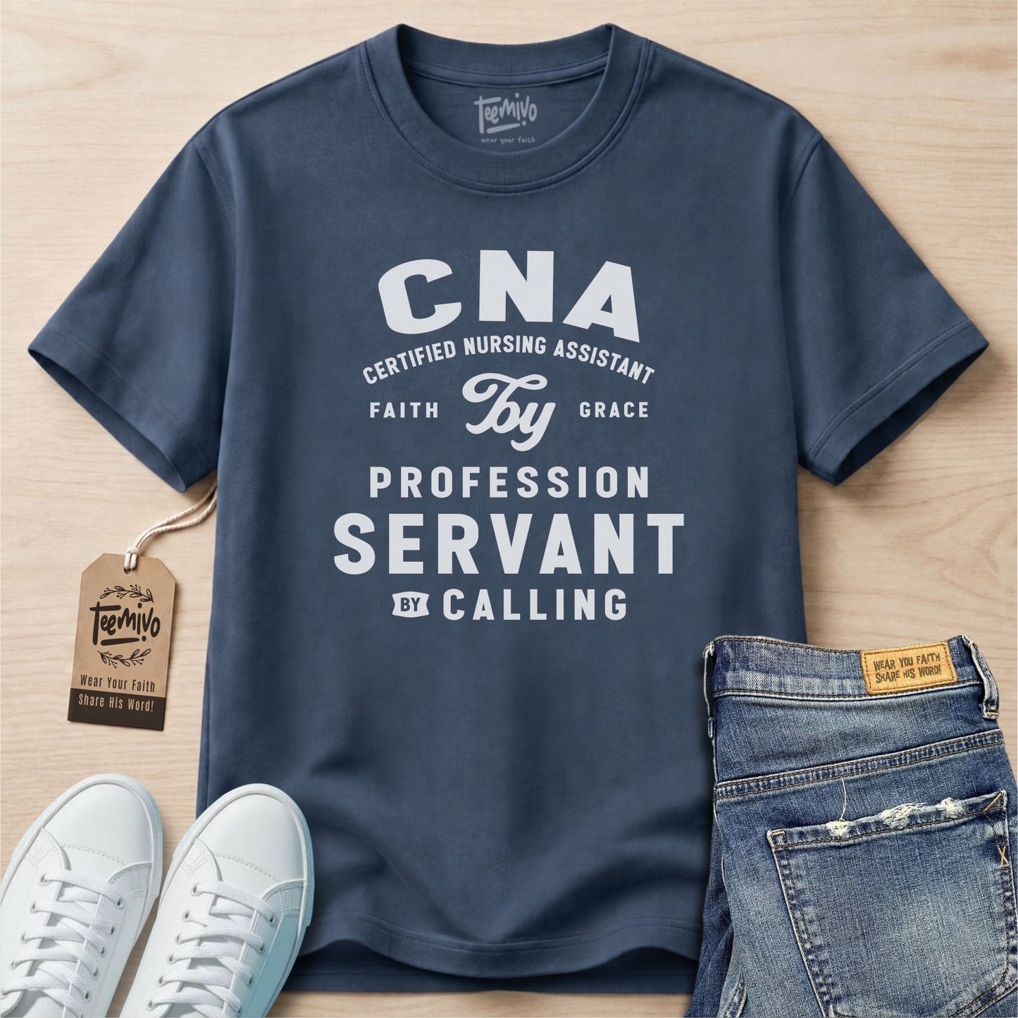 CNA by profession Servant by Calling | Faith in Work | Nurse T-shirt