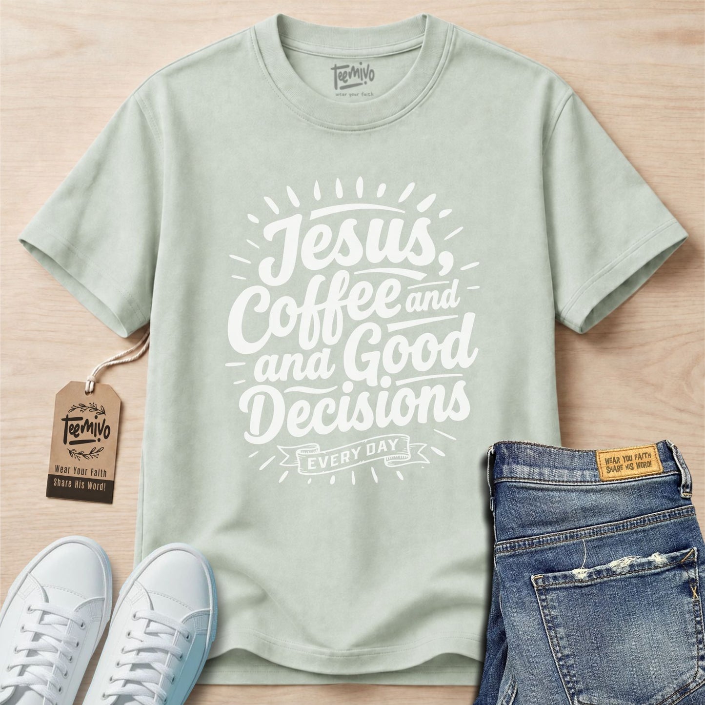 Jesus, Coffee and Good Decisions T-Shirt