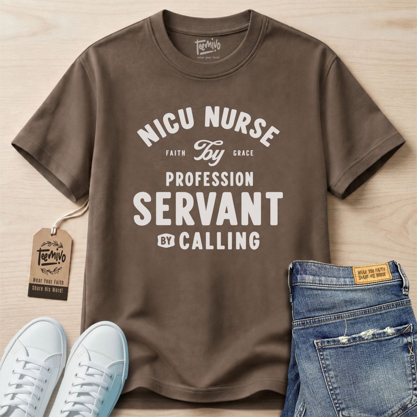 NICU Nurse by profession servant by calling | Faith in Work | Nurse T-shirt