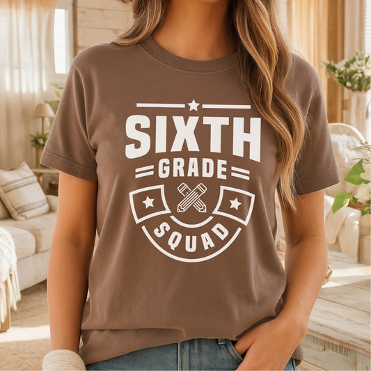 Sixth Grade Squad - Customizable Unisex garment-dyed heavyweight t-shirt