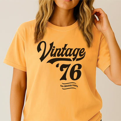 Vintage 1976 All Original Parts - Customizable Unisex garment-dyed heavyweight t-shirt