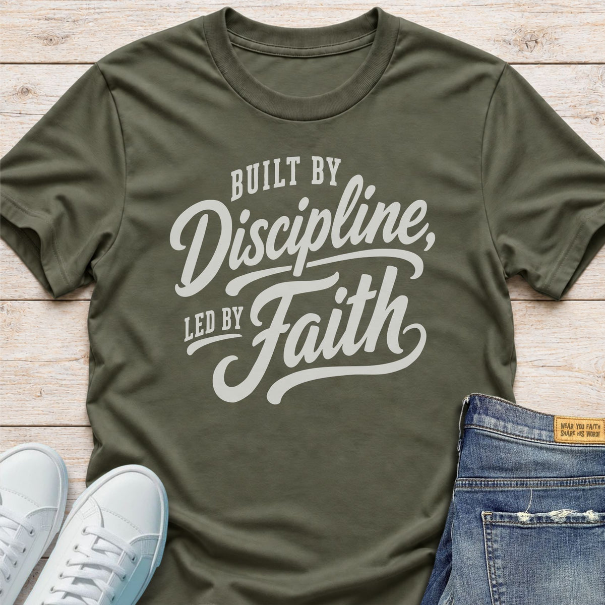 Built by Discipline, Led by Faith T-Shirt