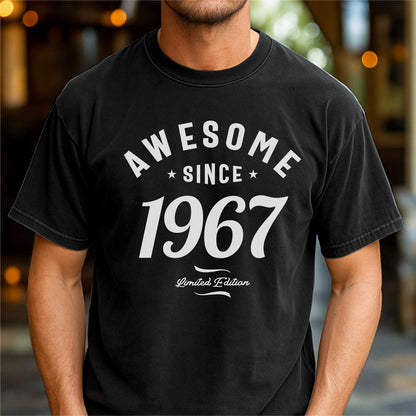 Awesome Since 1967 Limited Edition - Customizable Unisex garment-dyed heavyweight t-shirt