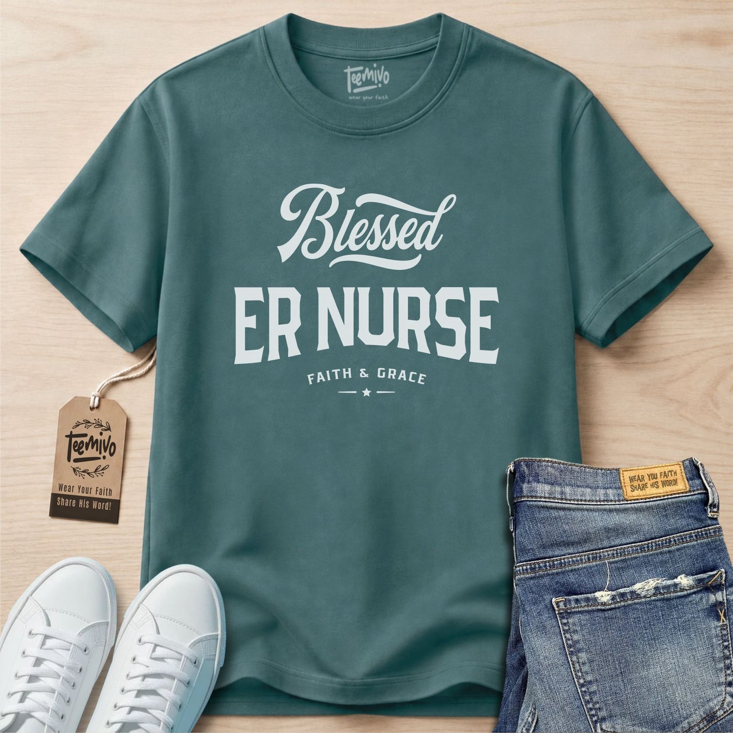 Blessed ER Nurse | Faith in Work | Nurse T-shirt