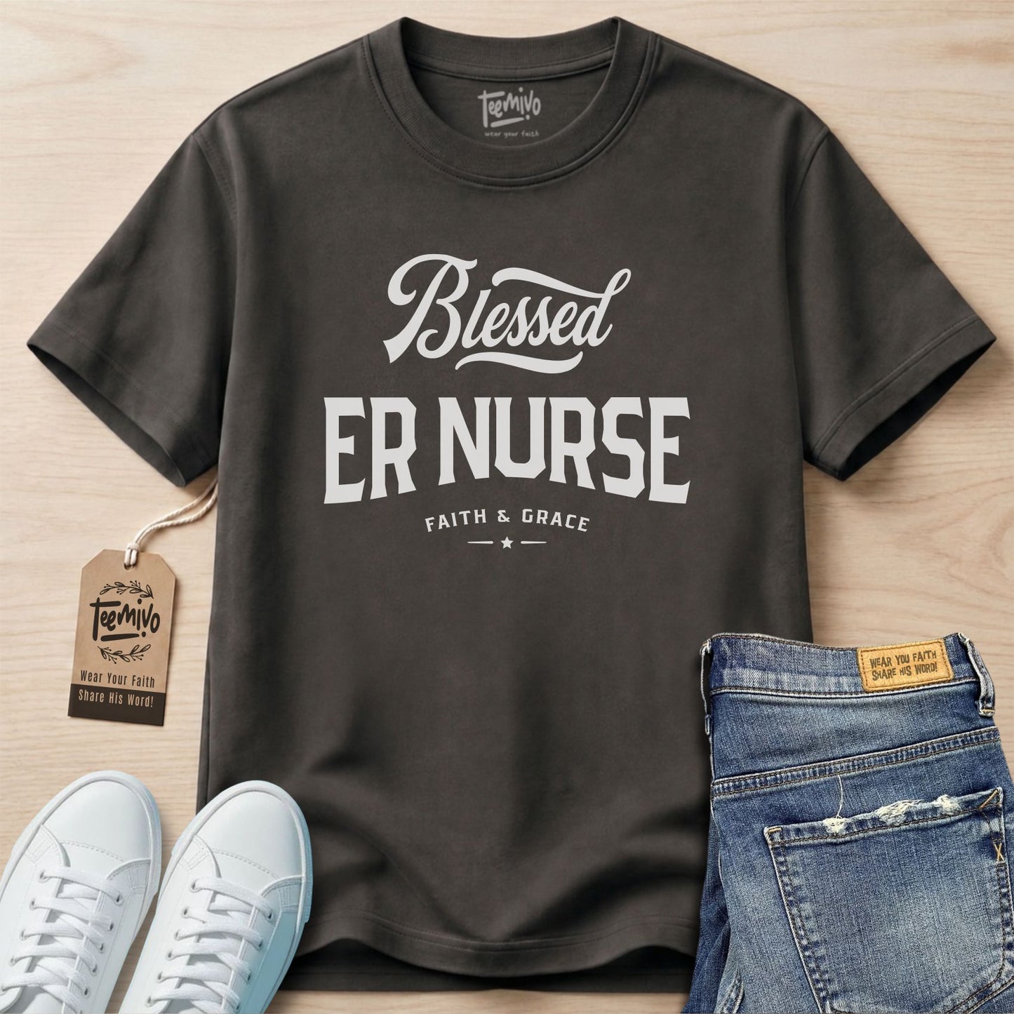 Blessed ER Nurse | Faith in Work | Nurse T-shirt