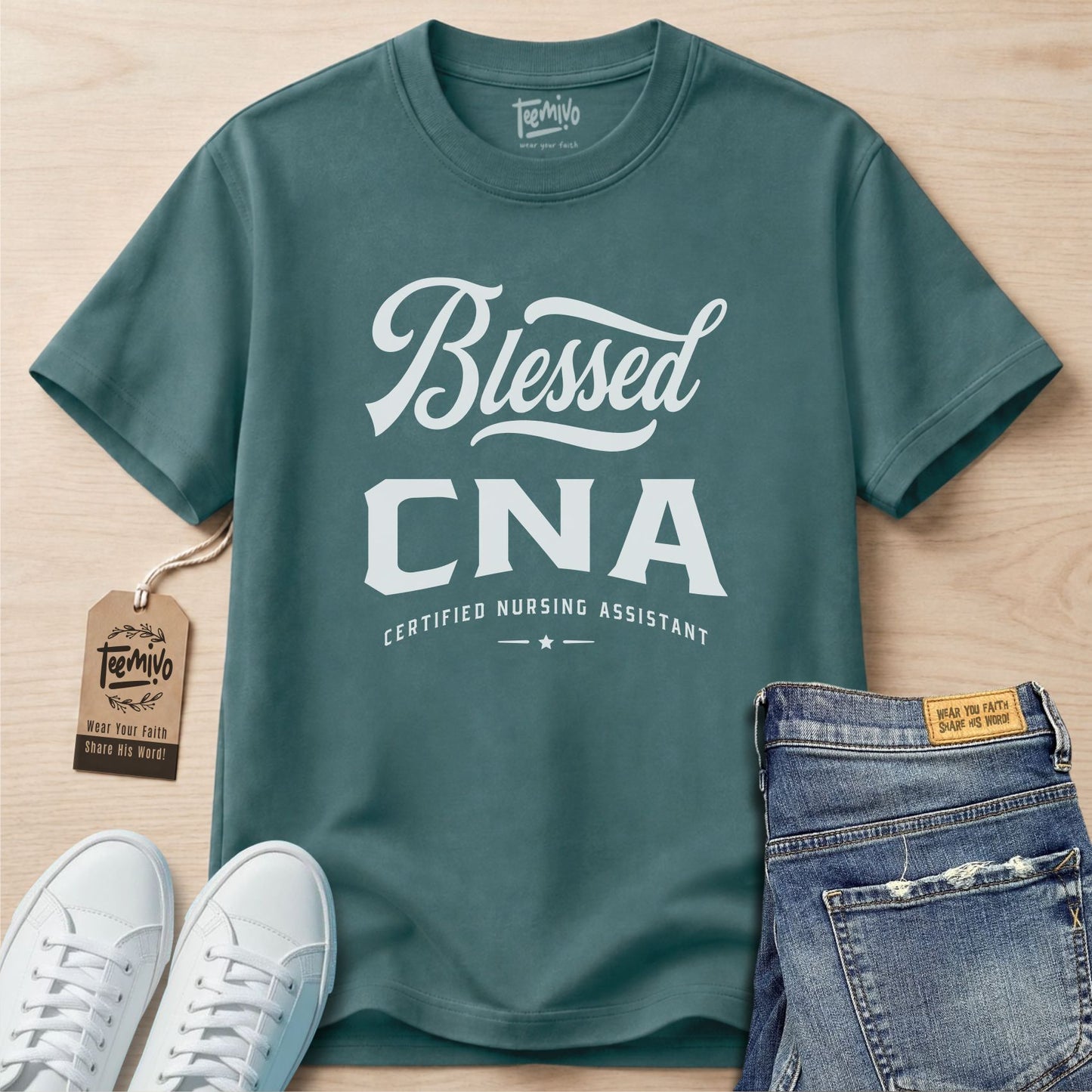 Blessed CNA | Faith in Work | Nurse T-shirt