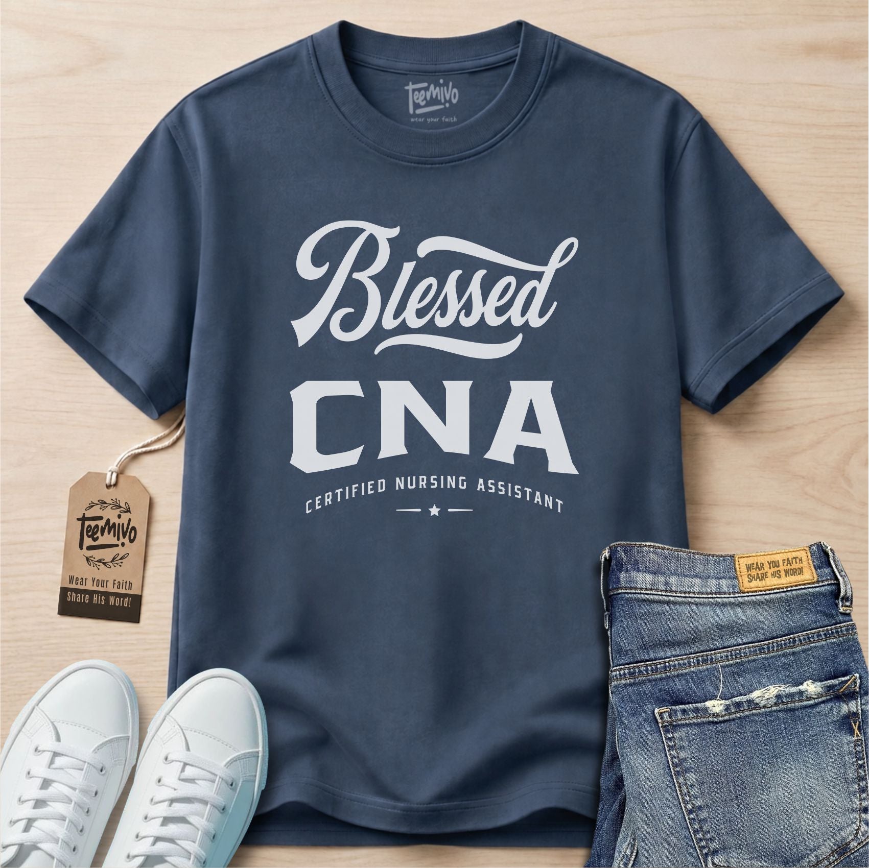 Blessed CNA | Faith in Work | Nurse T-shirt
