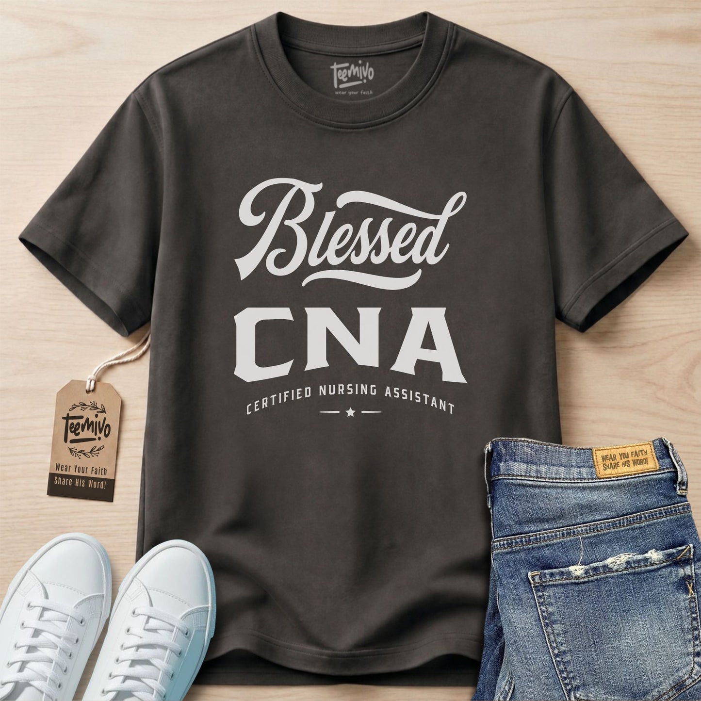 Blessed CNA | Faith in Work | Nurse T-shirt
