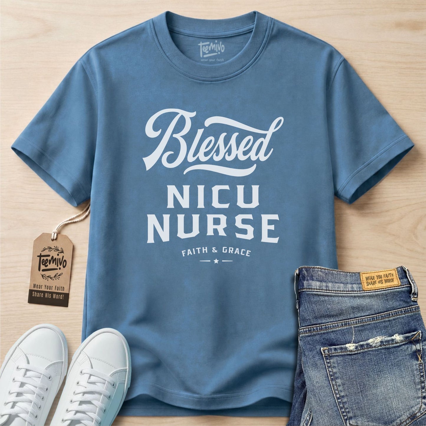 Blessed NICU Nurse | Faith in Work | Nurse T-shirt