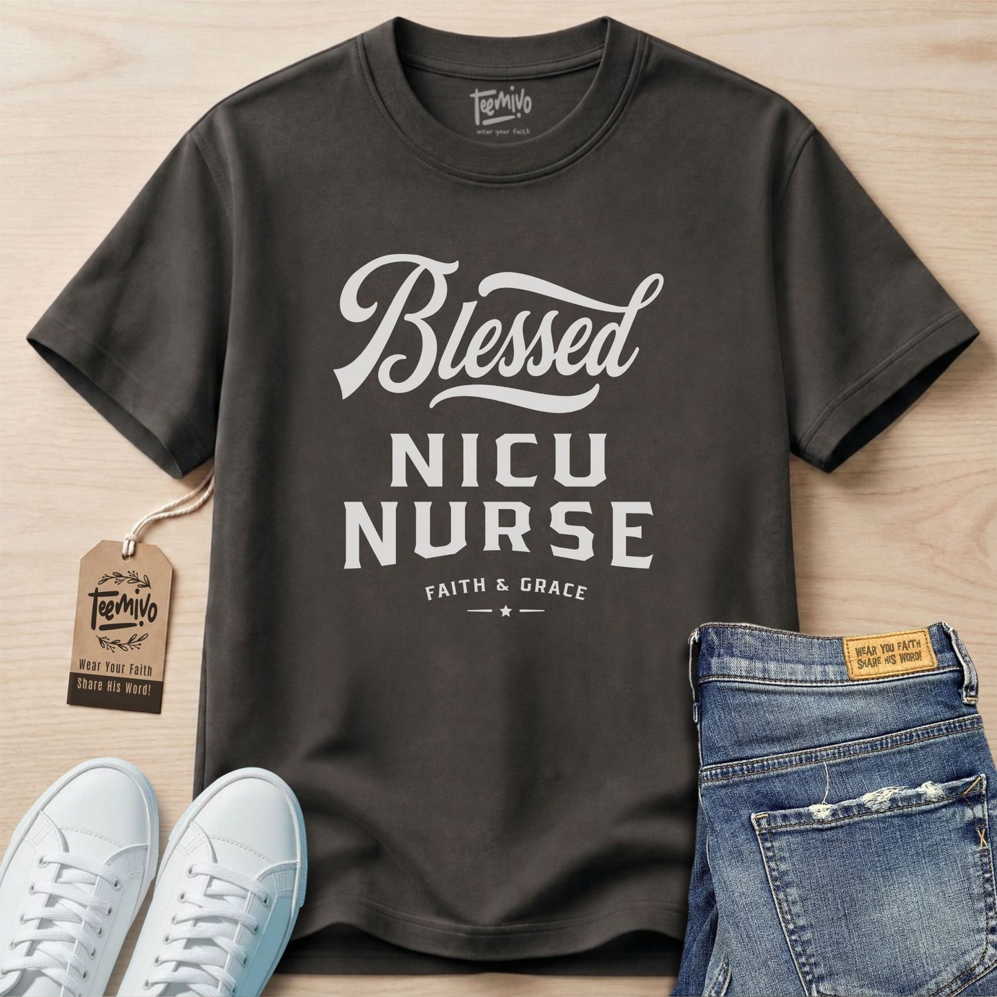 Blessed NICU Nurse | Faith in Work | Nurse T-shirt