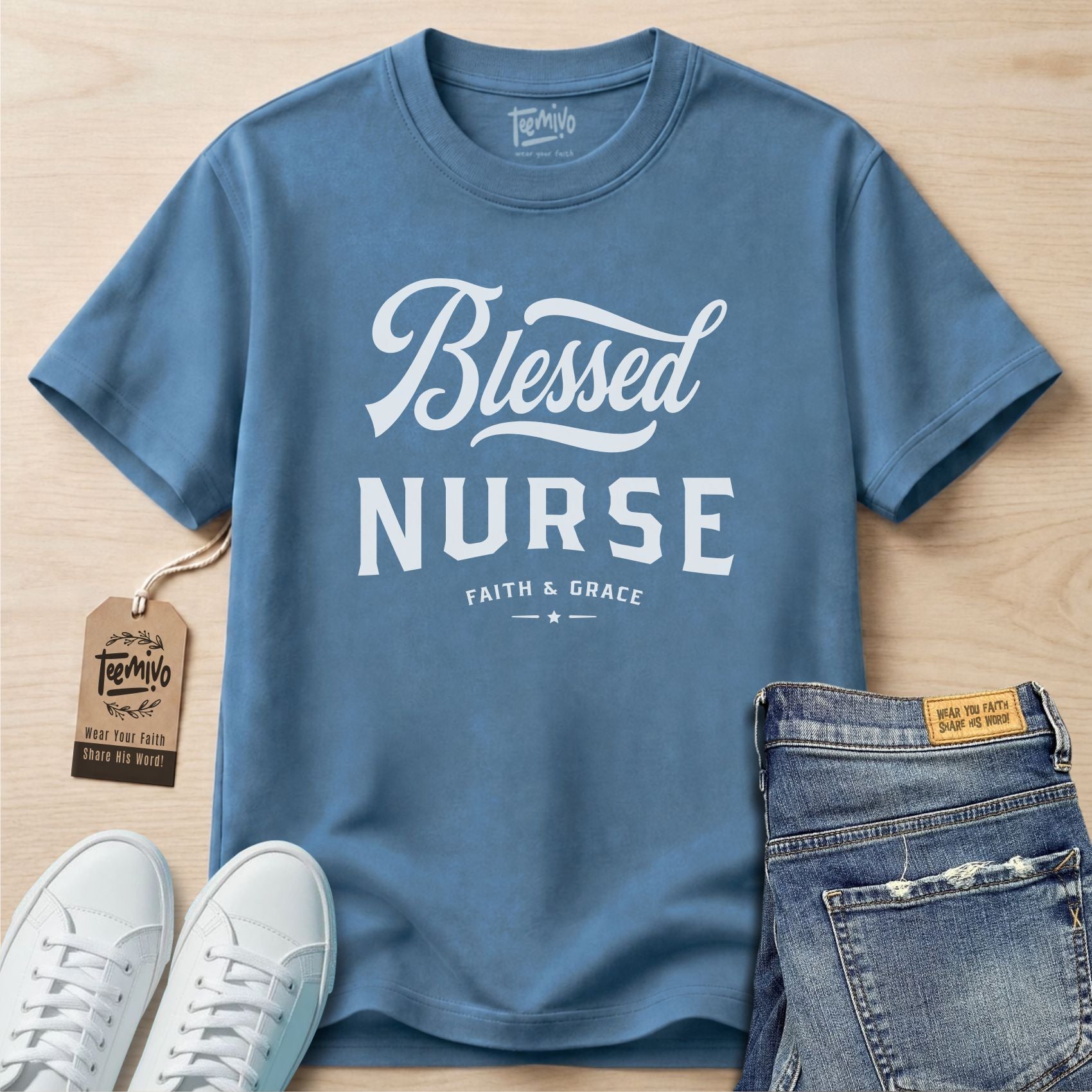 Blessed Nurse | Faith in Work | Nurse T-shirt