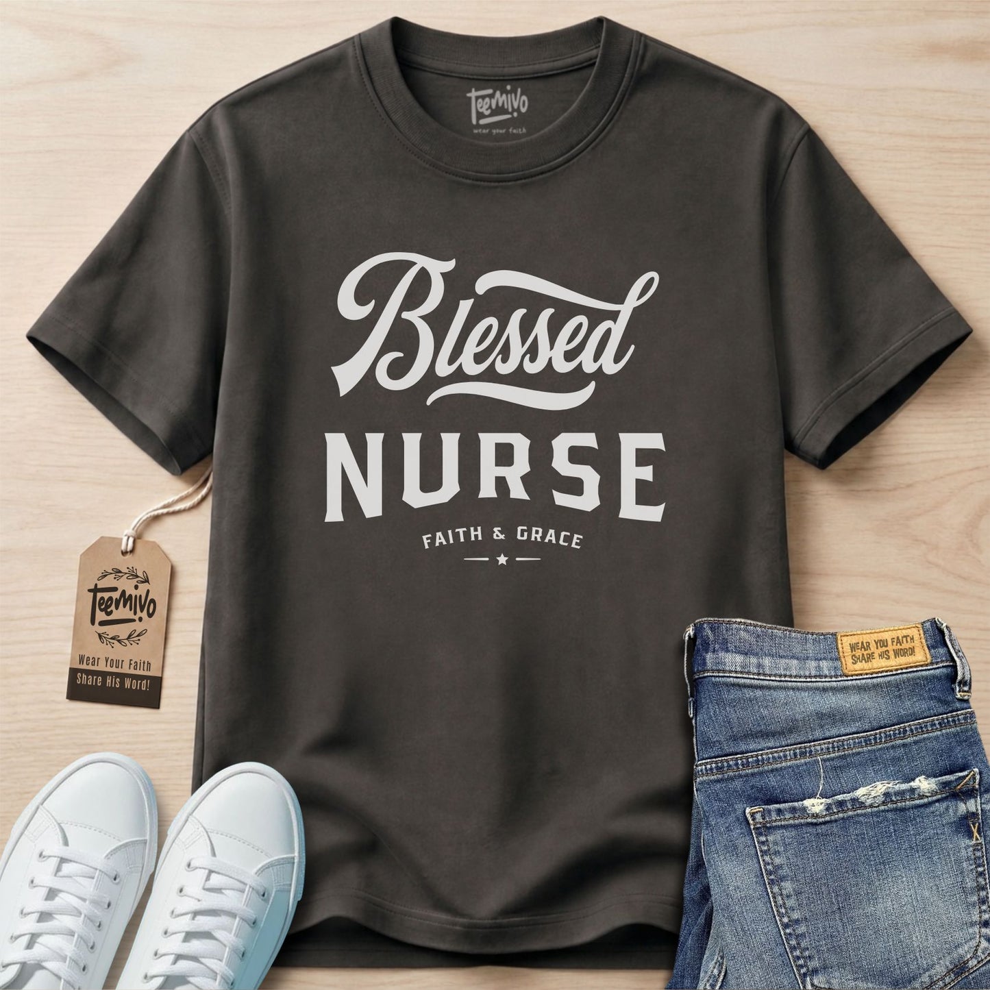 Blessed Nurse | Faith in Work | Nurse T-shirt