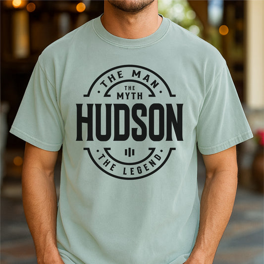 Hudson Man Myth Legend Customizable Unisex garment-dyed heavyweight t-shirt