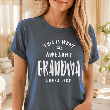 This is What an Awesome Grandma Looks Like customizable Unisex garment-dyed heavyweight t-shirt