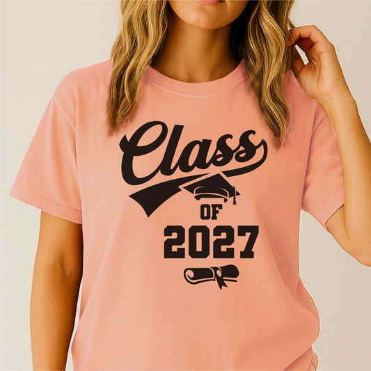 Class Of 2027 Graduation – Customizable  Unisex garment-dyed heavyweight t-shirt