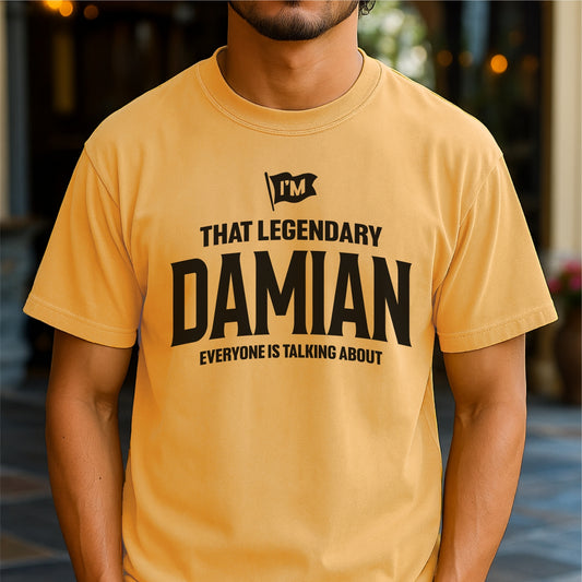 Legendary Damian Everyone's Talking About Customizable Unisex garment-dyed heavyweight t-shirt