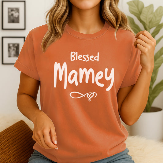 Blessed Mamey Customizable Unisex garment-dyed heavyweight t-shirt