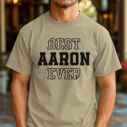 Best Aaron Ever Customizable Unisex garment-dyed heavyweight t-shirt