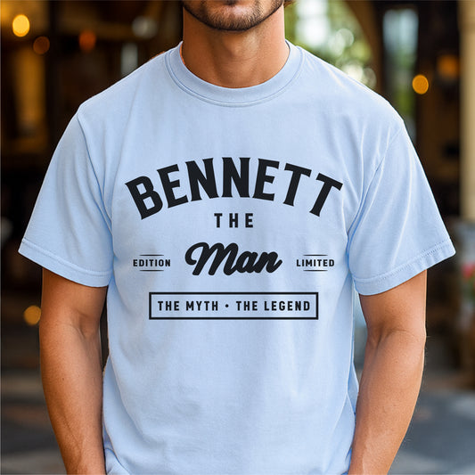 Bennett The Man The Myth The Legend Customizable Unisex garment-dyed heavyweight t-shirt