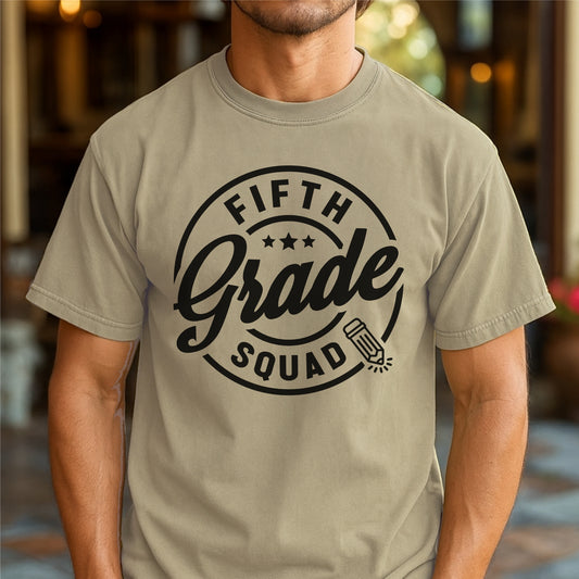 Fifth Grade Squad - Customizable Unisex garment-dyed heavyweight t-shirt