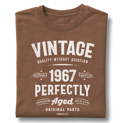 Vintage 1967 Perfectly Aged - Customizable Unisex garment-dyed heavyweight t-shirt