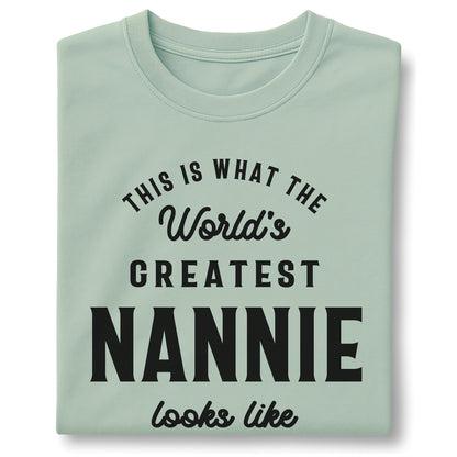 This Is What The World's Greatest Nannie Looks Like customizable Unisex garment-dyed heavyweight t-shirt