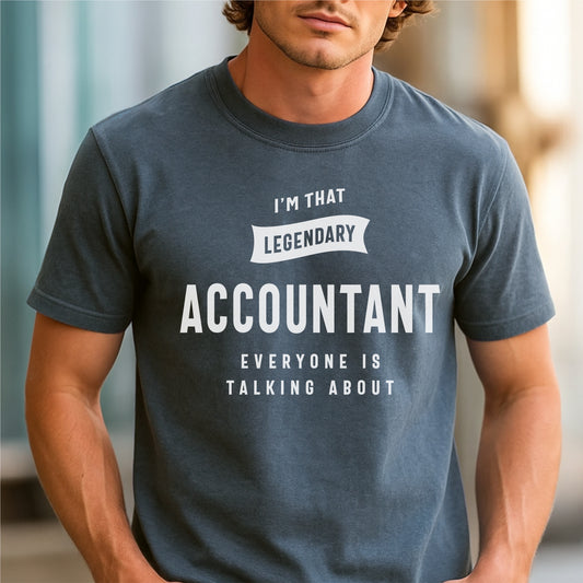Legendary Accountant Everyone is Talking About – Customizable unisex garment-dyed heavyweight t-shirt