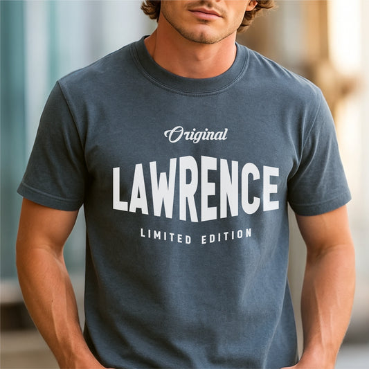 Original Lawrence Limited Edition Customizable Unisex garment-dyed heavyweight t-shirt
