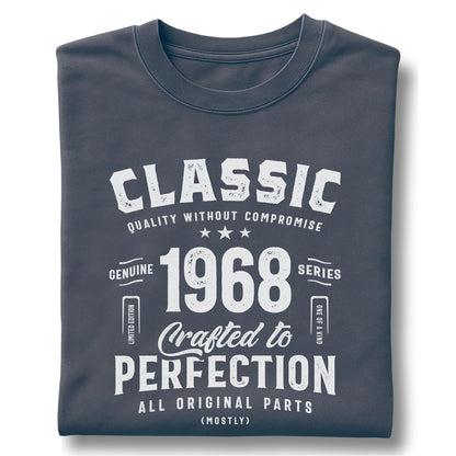 Classic 1968 Crafted to Perfection - Customizable Unisex garment-dyed heavyweight t-shirt