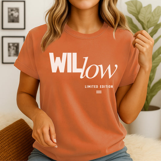 Willow Design Limited Edition Customizable Unisex garment-dyed heavyweight t-shirt