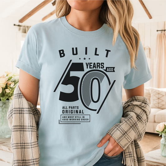 Built 50 Years Ago - Customizable unisex garment-dyed heavyweight t-shirt