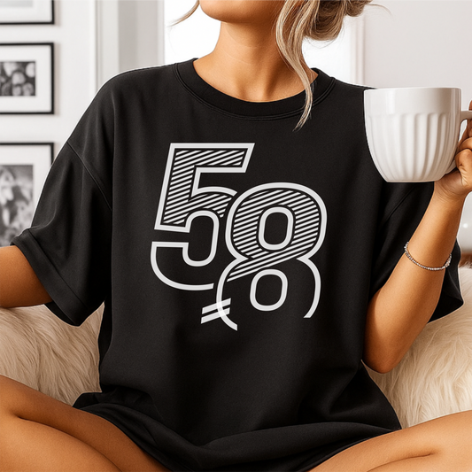 58 Years - Number 58 - Customizable unisex garment-dyed heavyweight t-shirt