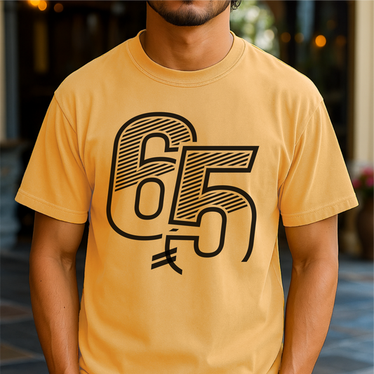 65 Years - Number 65 - Customizable unisex garment-dyed heavyweight t-shirt