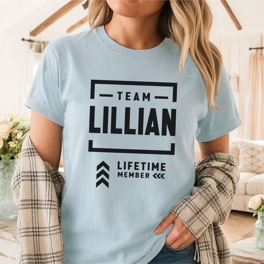 Team Lillian Lifetime Member Customizable Unisex garment-dyed heavyweight t-shirt