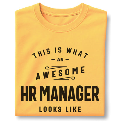 Awesome HR Manager Funny Quote - Customizable unisex garment-dyed heavyweight t-shirt