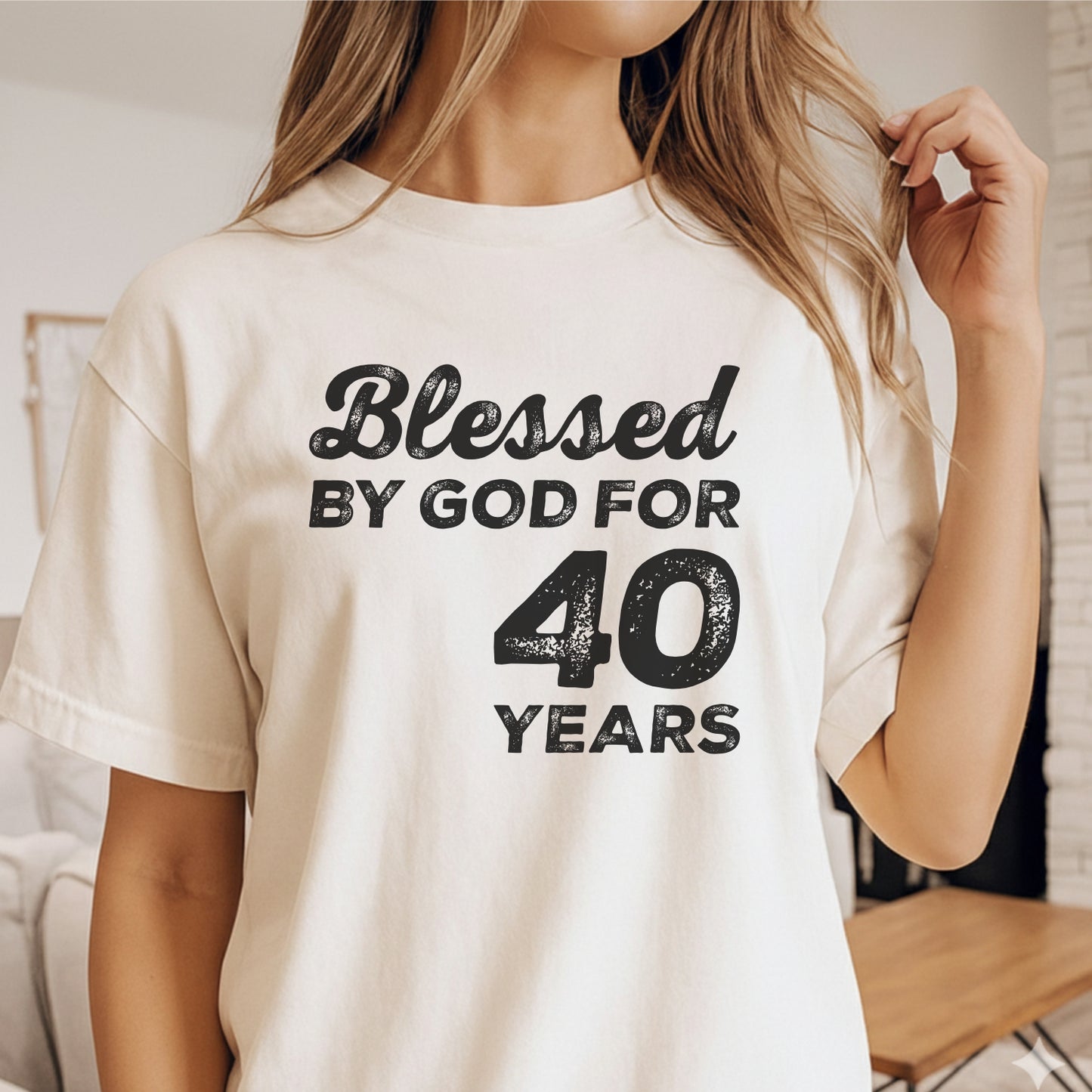 Custom Age - Blessed By God For 40 Years unisex classic tee